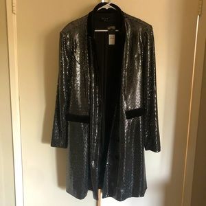 City Chic size 18 sequin tuxedo with velvet collar